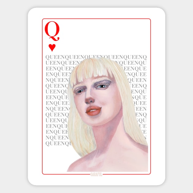 Queen of Hearts Sticker by Sharaful